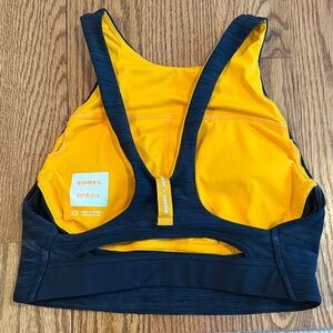 Sorel X prAna -Black Sleeveless Crop Top bra with removable padding